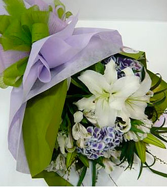 Cut Flowers Purple /White