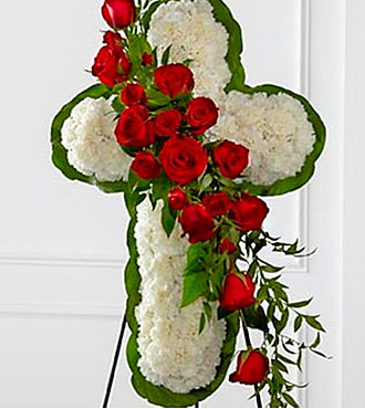 Floral Cross Easel